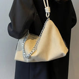 Chain Small Handbags Corduroy Shoulder Bags
