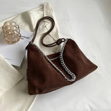 Chain Small Handbags Corduroy Shoulder Bags