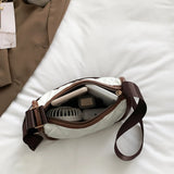 Leather Women's Shoulder Bag Wide Strap Crossbody Bag Handbag