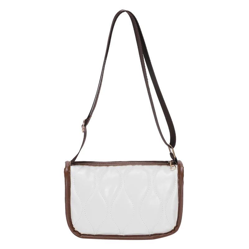 Leather Women's Shoulder Bag Wide Strap Crossbody Bag Handbag