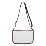 Leather Women's Shoulder Bag Wide Strap Crossbody Bag Handbag