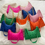 Leather Shoulder Bag Chain Handbag Evening Clutch Crossbody Bag