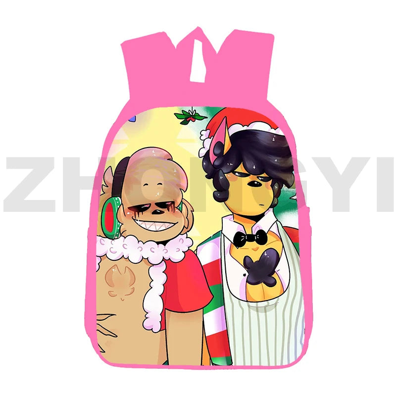 Anime Mikecrack Backpack 3D Cartoon Merry Christmas Game School Bag