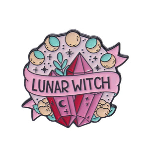 Pink Bear Enamel Pins Punk Gothic Witch Brooches