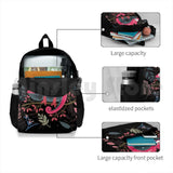Pink Chameleon Flowers Outdoor Hiking Backpack