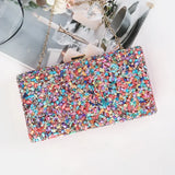 Pink Clutch Purse Women Cross Bag Handbags Stone Wedding Shoulder Tote