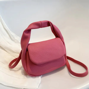 Pink Crossbody Bag Soft Leather Clutch Small Shoulder Bags