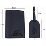 Embroidery Mr Mrs Lover Couple Wedding Passport Cover Case Set
