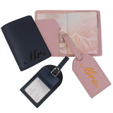 Embroidery Mr Mrs Lover Couple Wedding Passport Cover Case Set