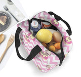 Pink Donut Pug Lunch Box Insulated Meal Bag for School Work