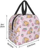 Pink Guinea Pig and Strawberry Insulated Lunch Box