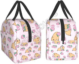 Pink Guinea Pig and Strawberry Insulated Lunch Box