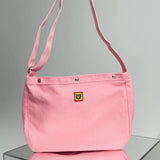 Pink Canvas Waist Packs Men Women Buckle Opening Bag