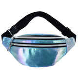 Pink Holographic Fanny Pack Laser Waist Bag for Women