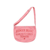 Pink Canvas Backpack Snap Buckle Human Bag High 35*26*5