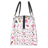 Pink Nurse Life Insulated Lunch Tote Bag for Women Nursing Medical Print