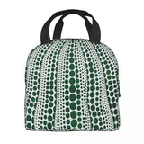 Pink Polka Dot Yayoi Kusama Abstract Art Insulated Lunch Tote Bag