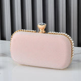 Pink Crossbody Handbag Diamond Clutch Crystal Wedding Bag