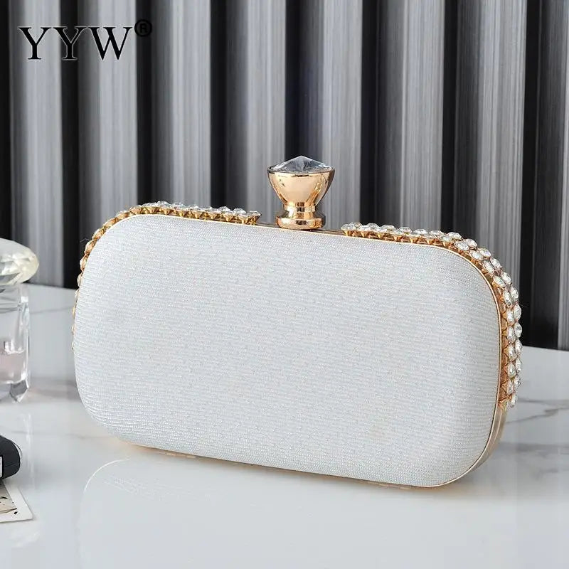 Pink Purse Women Crossbody Handbag Diamond Clutch Small Cellphones Wedding Bag