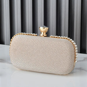 Pink Crossbody Handbag Diamond Clutch Crystal Wedding Bag