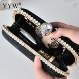 Pink Purse Women Crossbody Handbag Diamond Clutch Small Cellphones Wedding Bag
