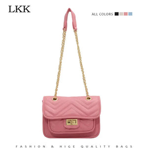 Pink Quilted Bag Small Beige Shoulder Chain Crossbody Purse Handbags
