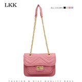 Pink Quilted Bag Small Beige Shoulder Chain Crossbody Purse Handbags