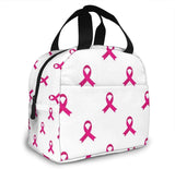 Pink Ribbon Breast Cancer Pattern Lunch Bag