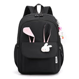 Pink Rabbit Girls School Backpack Waterproof Lightweight Student Bag