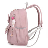 Pink Rabbit Girls School Backpack Waterproof Lightweight Student Bag