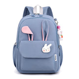 Pink Rabbit Girls School Backpack Waterproof Lightweight Student Bag