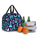 Pink Science Insulated Lunch Bag for Women Chemical Lab Chemistry