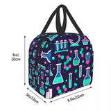 Pink Science Insulated Lunch Bag for Women Chemical Lab Chemistry
