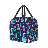 Pink Science Insulated Lunch Bag for Women Chemical Lab Chemistry