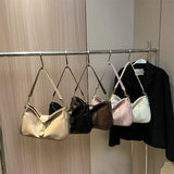 Pink Leather Shoulder Bag for Women Spring Crossbody Purse