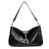 Pink Leather Shoulder Bag for Women Spring Crossbody Purse