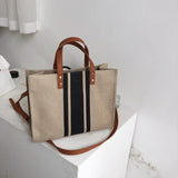 Pink Canvas Shoulder Bag Women Handbag Crossbody Purse