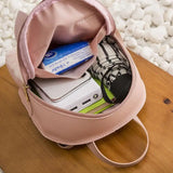 Pink Sweet Backpacks Students Fluffy Patchwork Multi-function Girls