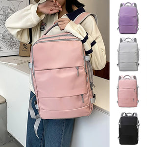 Pink Women Travel Backpack Anti-Theft Stylish Daypack Bag
