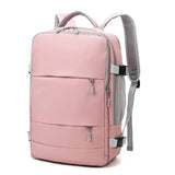 Pink Women Travel Backpack Water Repellent Anti-Theft Stylish Casual Daypack Bag