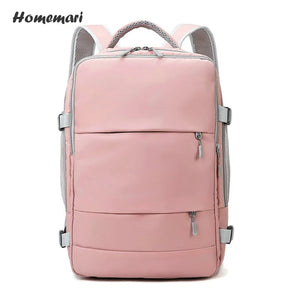 Pink Women Travel Backpack Water Repellent Anti-Theft Stylish Casual Daypack Bag