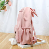 Pink Teen School Bag for Girls Backpack Women Bookbags Middle Student