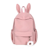 Pink Teen School Bag for Girls Backpack Women Bookbags Middle Student