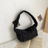 Plaid Women's Shoulder Bags Pleated Strap Ladies Handbags