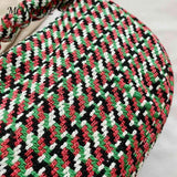 Vintage Plaid Ladies Tote Bag Half Moon Shape Casual Commute Bag