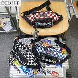 Plaid Waist Bags Casual Belt Bags Wallets Chest Bags Canvas Phone Bags