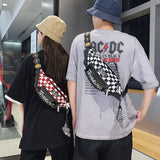 Plaid Waist Bags Casual Belt Bags Wallets Chest Bags Canvas Phone Bags