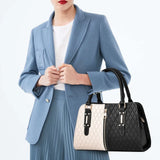 Plaid Patchwork Handbags PU Leather Crossbody Women Bag Yellow