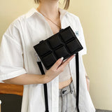 Plaid Pattern Box Shaped Purses Handbags Shoulder Bag Party Clutch Crossbody Bag