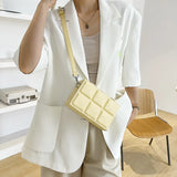 Plaid Pattern Box Shaped Purses Handbags Shoulder Bag Party Clutch Crossbody Bag